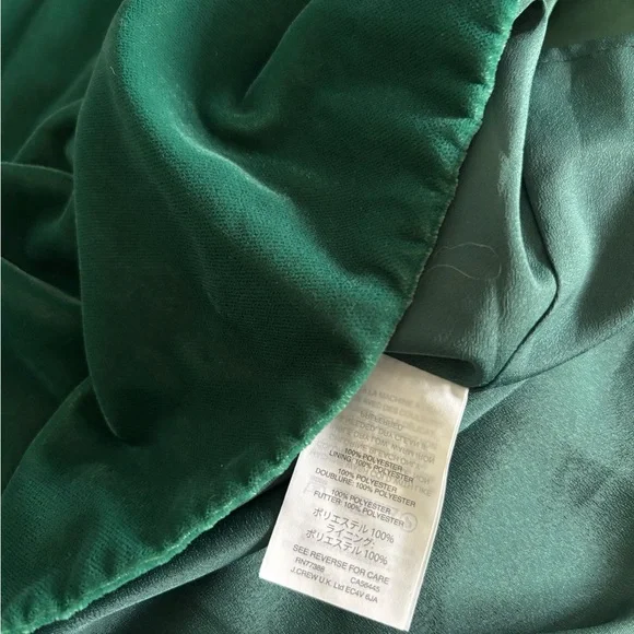 J. Crew Green Velvet Mini Dress - Picture 6 of 7